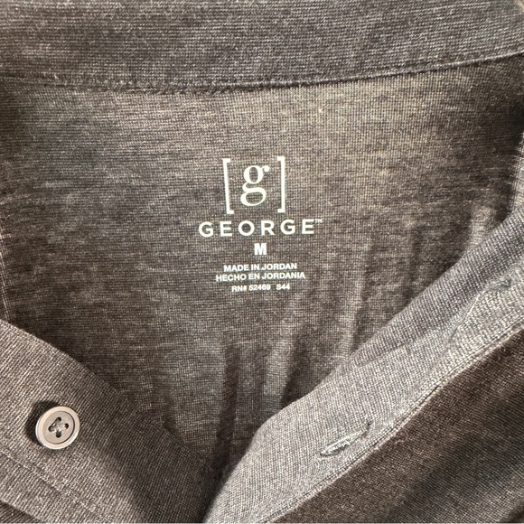 George Men's Charcoal Short-Sleeve Polo - Picture 3 of 3
